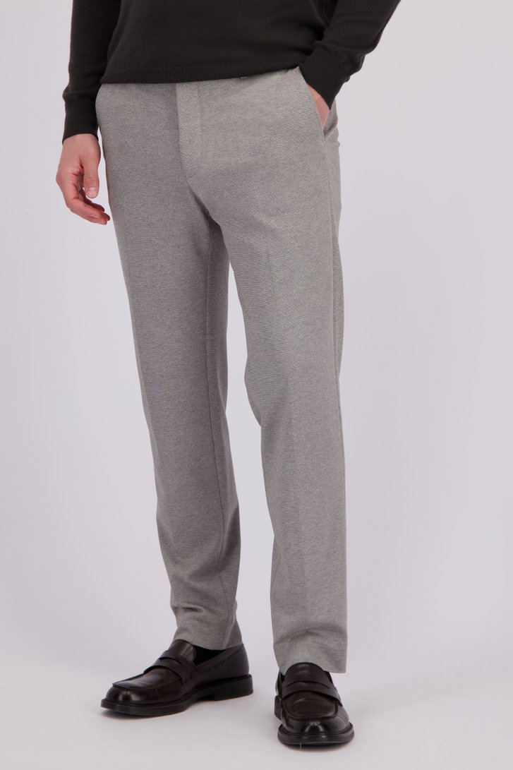 Le devant de Pantalon de costume chiné gris-beige de Benvenuto pour Hommes