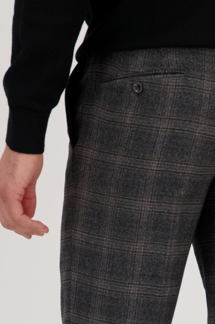 Pantalon de costume gris à carreaux - regular fit de Dansaert Black pour Hommes