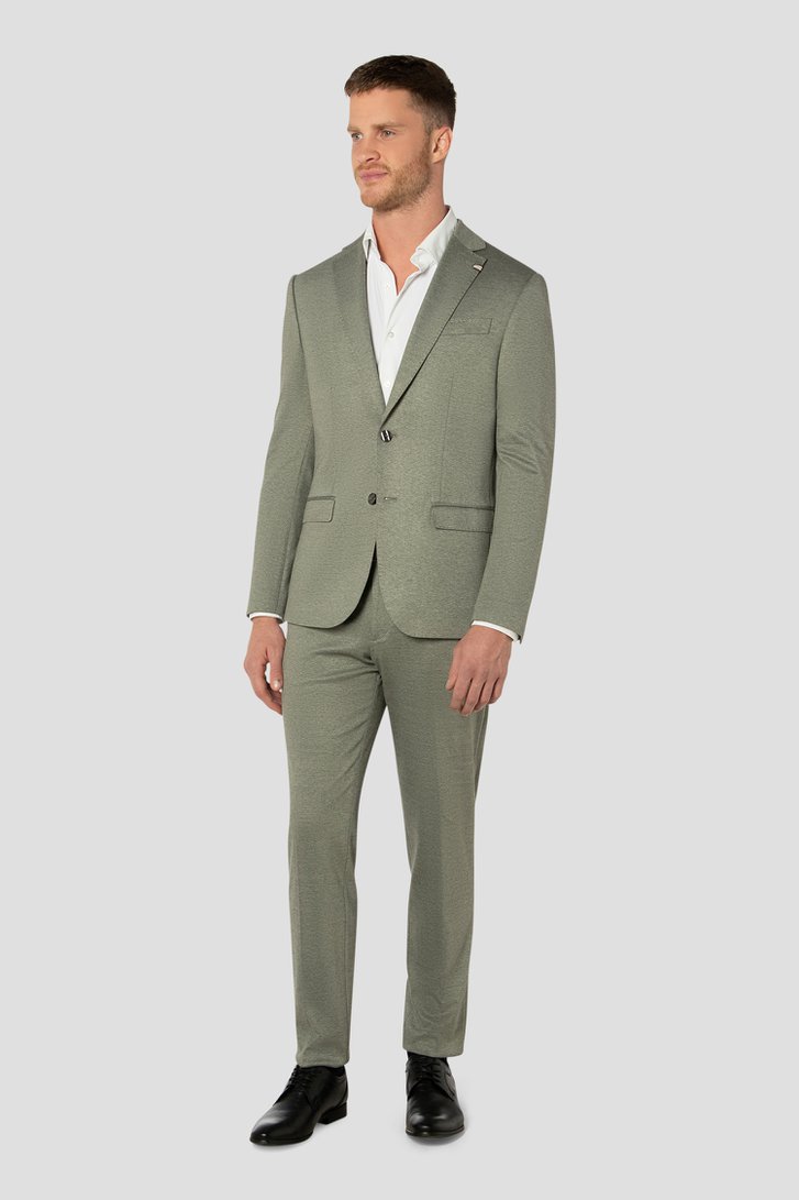 Photo produit 2 de Pantalon de costume vert chiné de Benvenuto pour Hommes