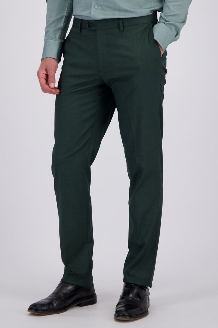 Le devant de Pantalon de costume vert - Regular fit de Dansaert Black pour Hommes