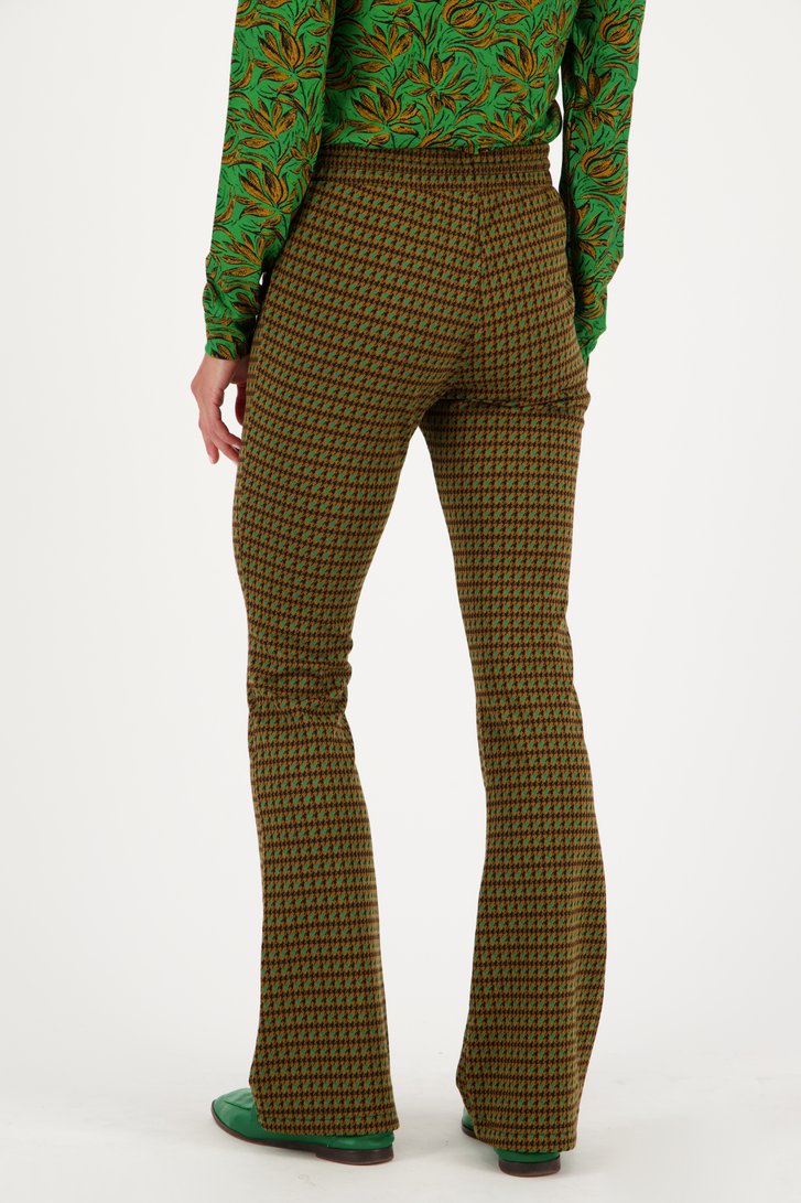 Pantalon de couleur ocre avec taille élastiquée de Geisha pour Femmes