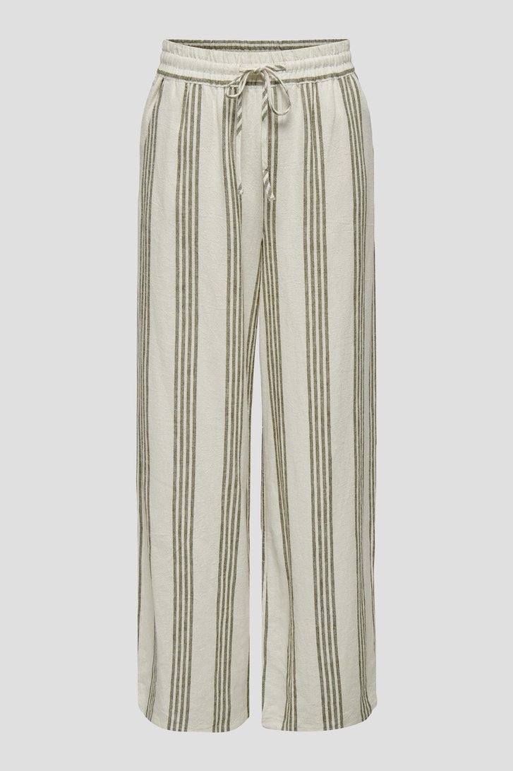Pantalon en lin beige à rayures de JDY pour Femmes