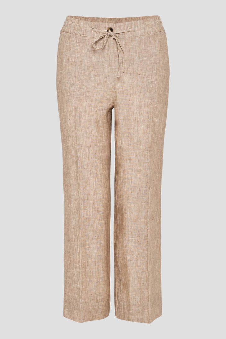 Pantalon en lin beige - longueur 7/8  de Opus pour Femmes