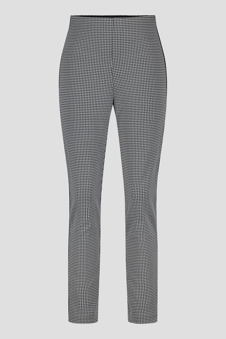 Pantalon en stretch avec un fin motif noir-blanc de D'Auvry pour Femmes
