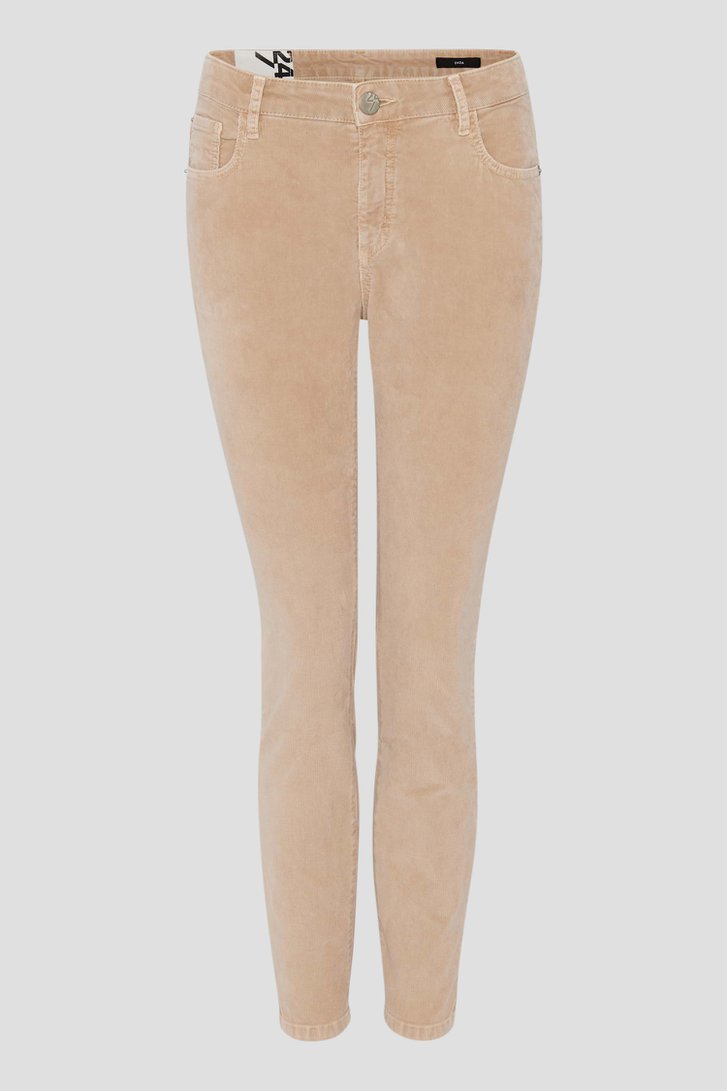 Pantalon en velours côtelé beige - Slim fit de Opus pour Femmes