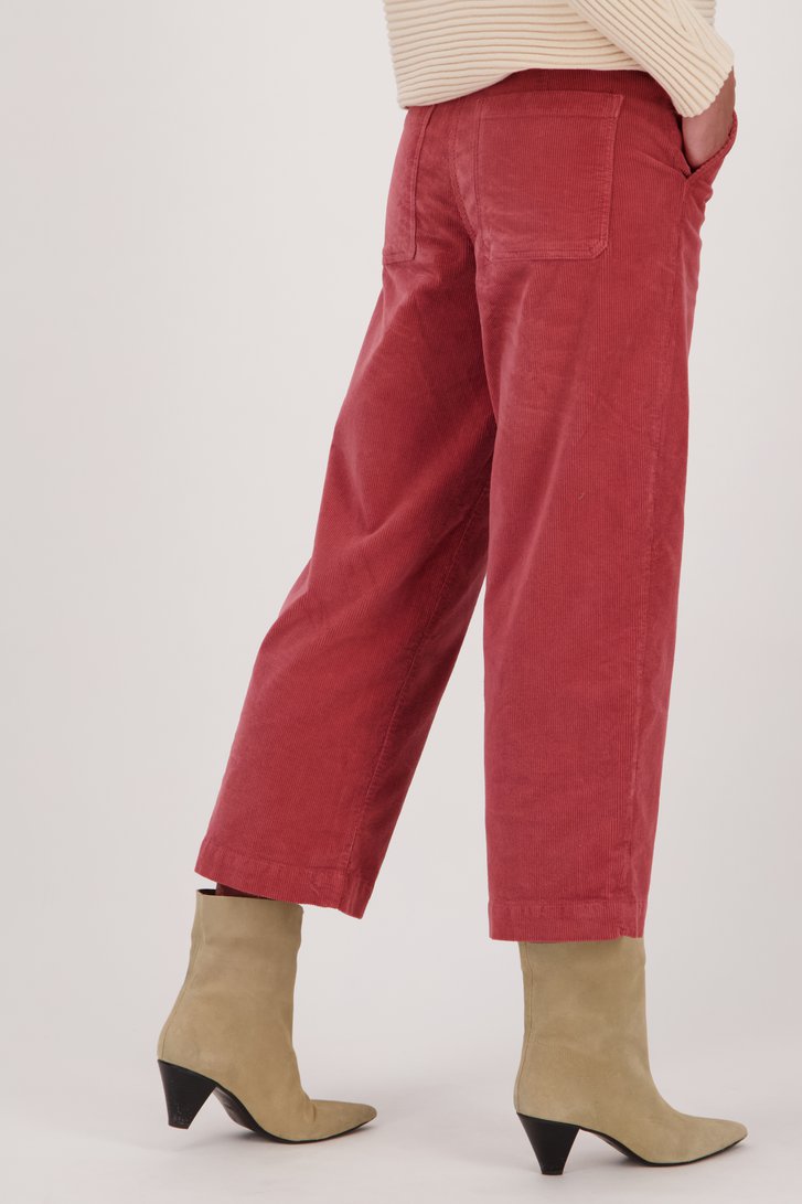 Pantalon en velours côtelé rose - longueur 7/8 de Liberty Loving nature pour Femmes