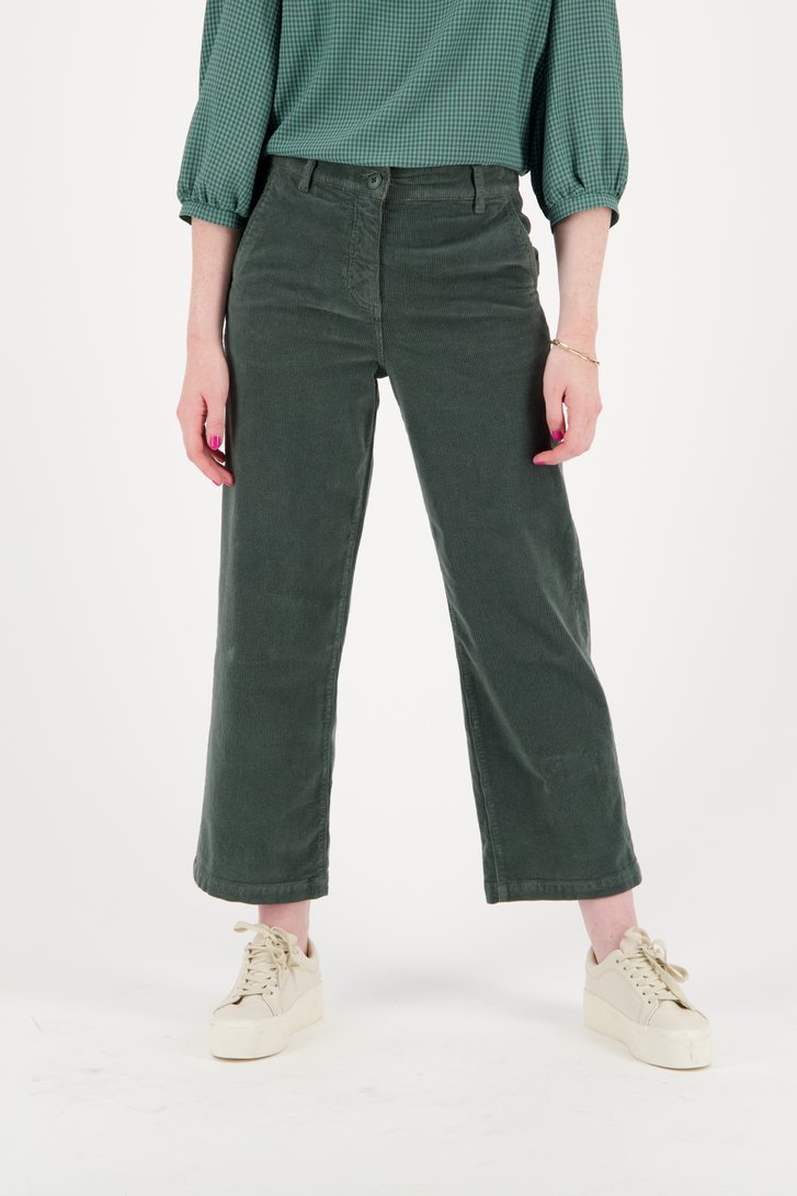 Pantalon en velours côtelé vert - straight fit de Liberty Loving nature pour Femmes