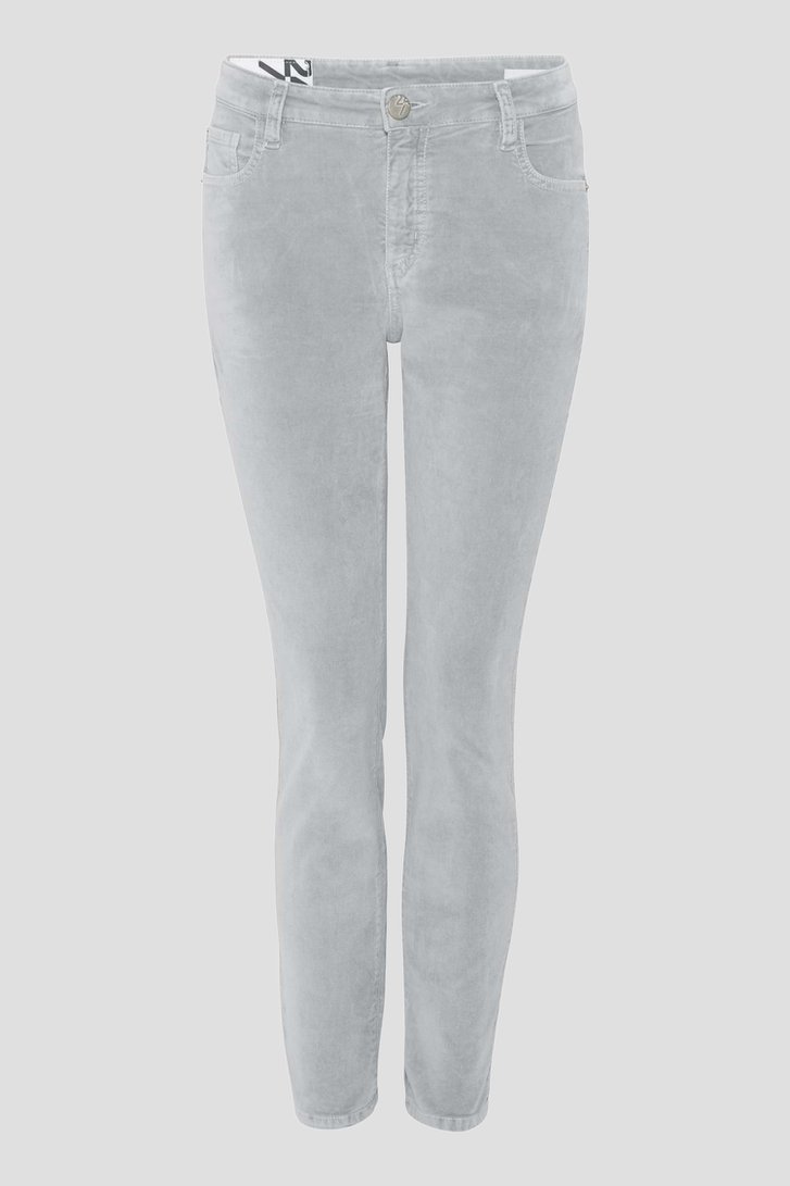 Pantalon en velours gris clair - Slim fit de Opus pour Femmes
