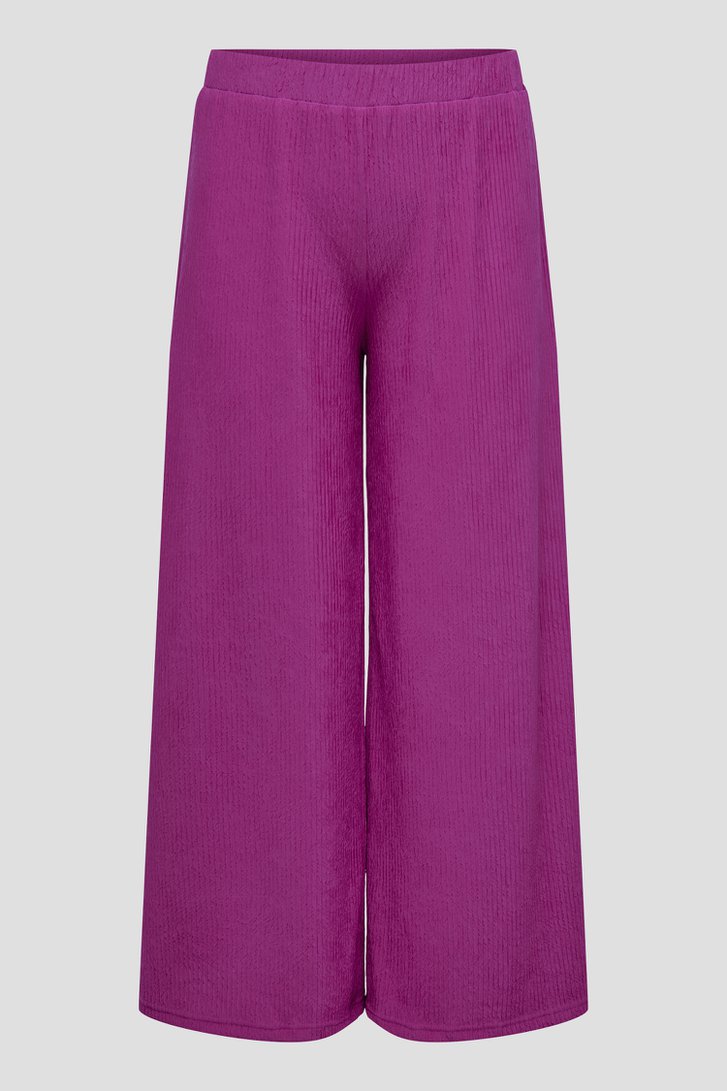 Photo produit 1 de Pantalon fuchsia large à texture de ONLY Carmakoma pour Femmes