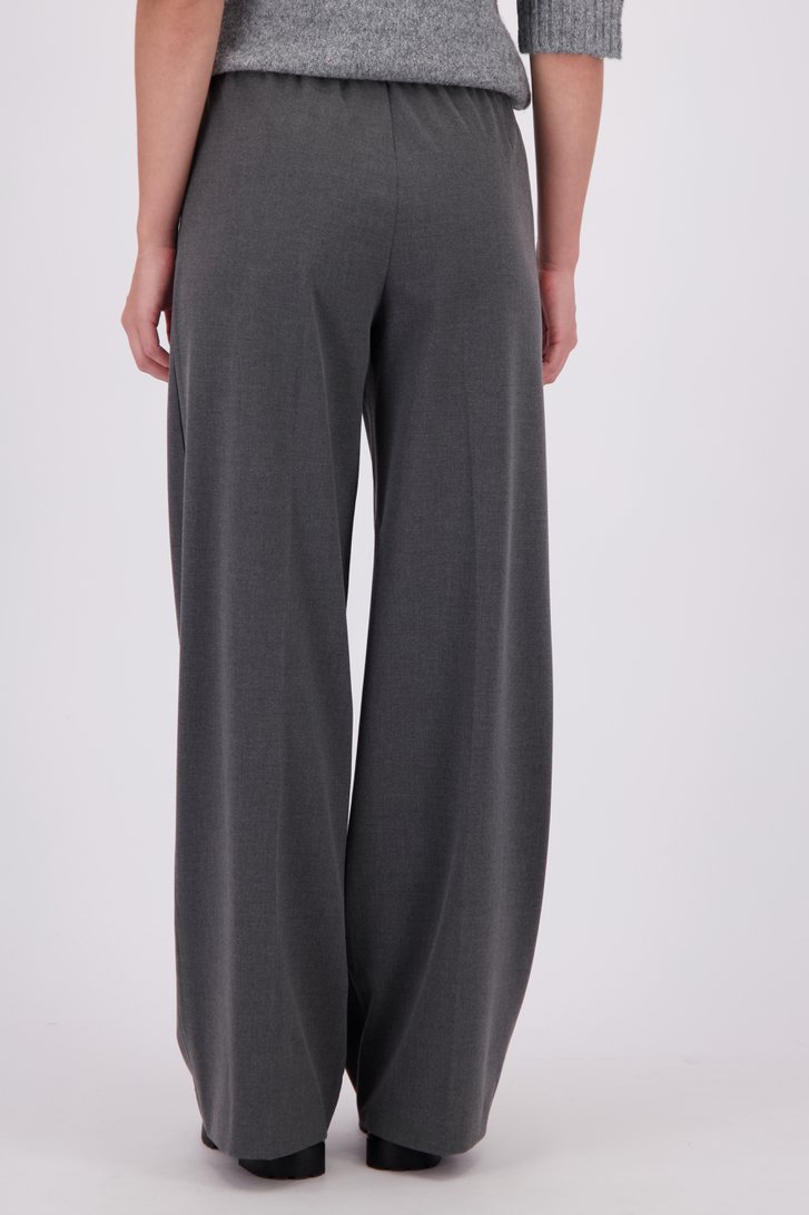 Le dos de Pantalon gris avec bande latérale de Geisha pour Femmes