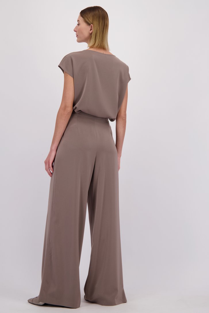 Détail de Pantalon gris effet satin de D'Auvry pour Femmes