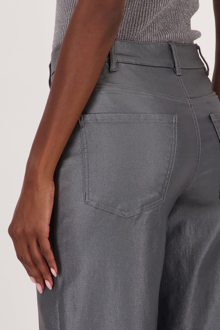 Détail de  Pantalon gris large avec revêtement de JDY pour Femmes