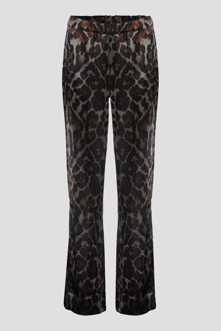 Photo produit 1 de Pantalon gris métallisé à imprimé de Geisha pour Femmes