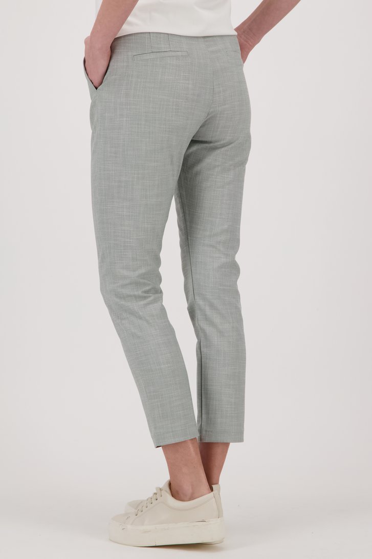 Pantalon habillé à carreaux fins gris-vert de Liberty Island pour Femmes