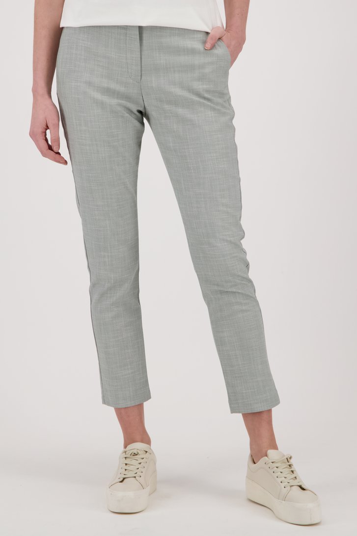 Pantalon habillé à carreaux fins gris-vert de Liberty Island pour Femmes