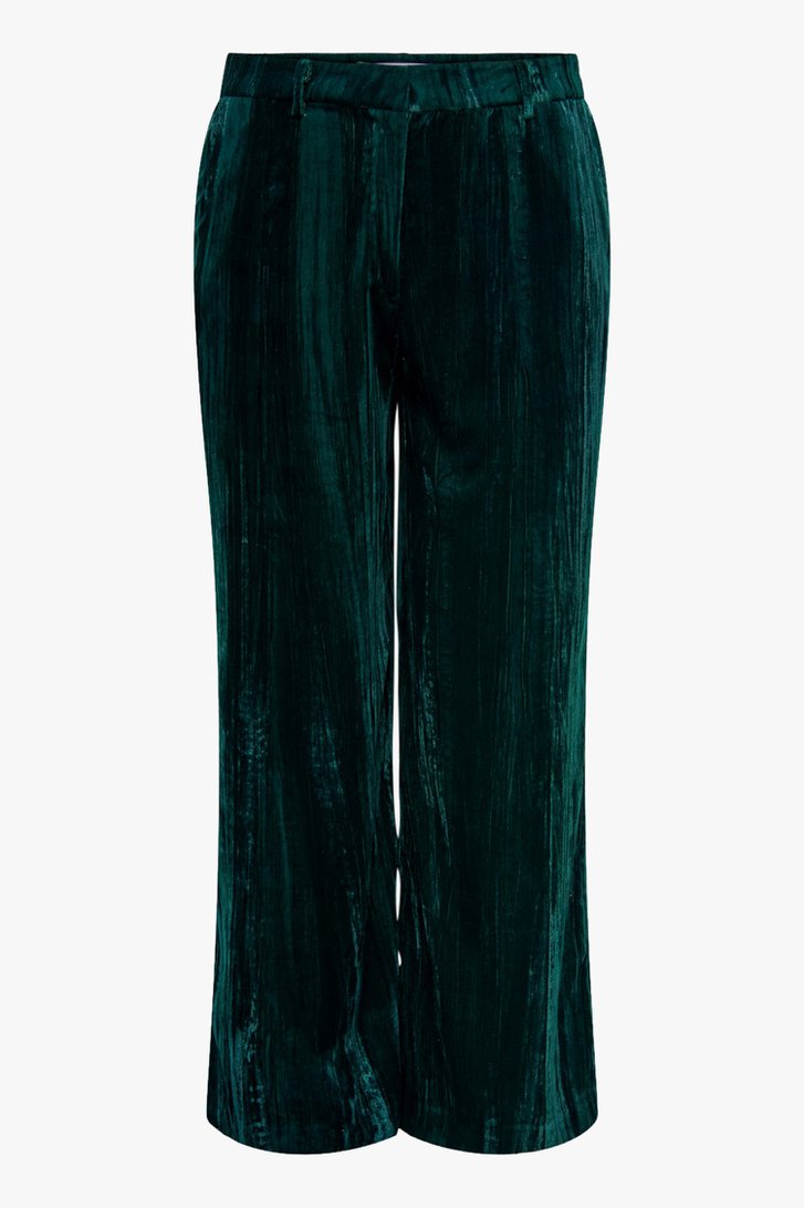 Pantalon habillé en velours vert sapin de Only Carmakoma pour Femmes