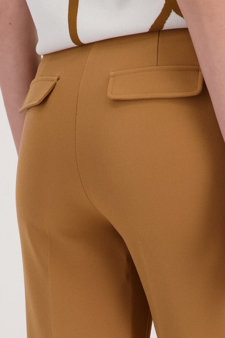 Pantalon habillé marron avec revers de D'Auvry pour Femmes