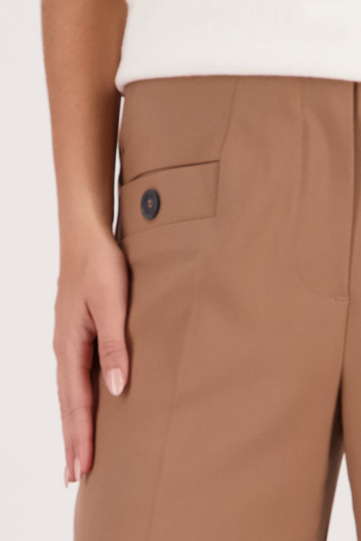 Pantalon habillé marron - longueur 7/8 de More & More pour Femmes