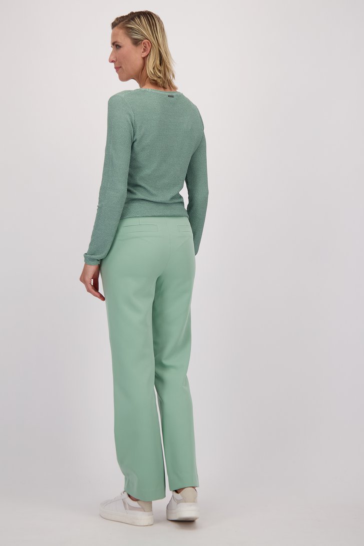 Le dos de Pantalon habillé vert clair - Straight fit de Claude Arielle pour Femmes