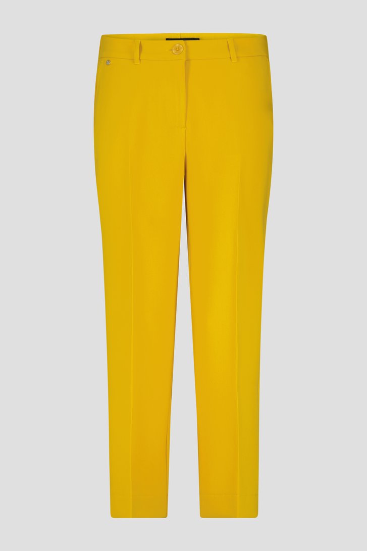 Pantalon jaune avec taille élastiquée de Claude Arielle pour Femmes