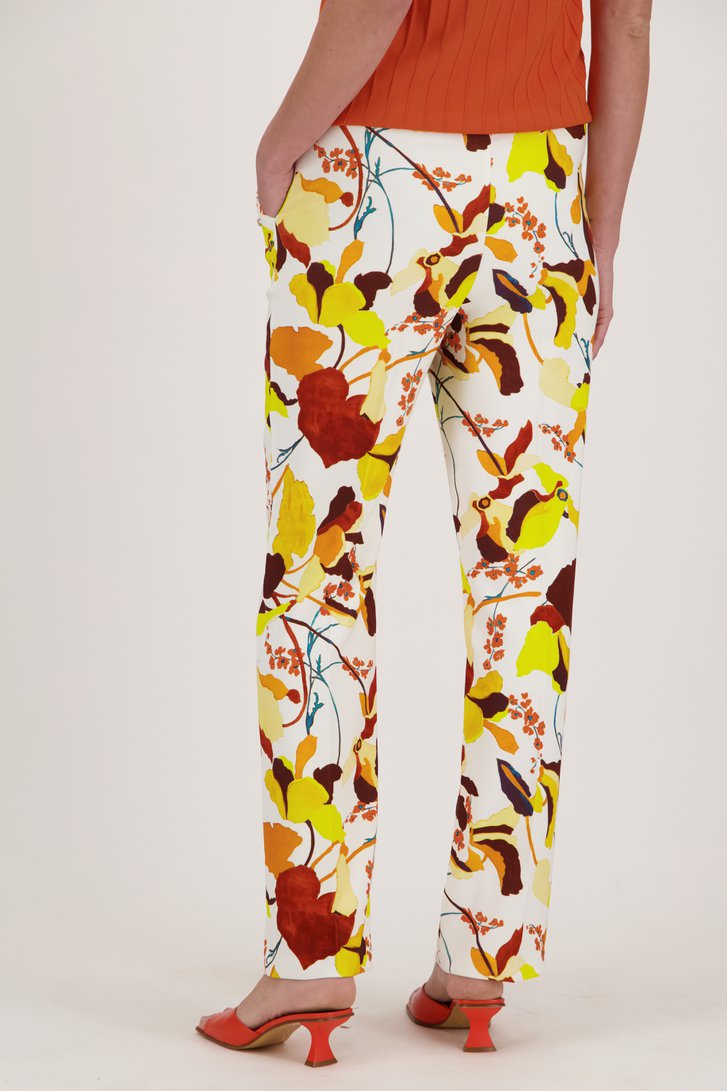 Pantalon large à imprimé jaune-brun  de Claude Arielle pour Femmes