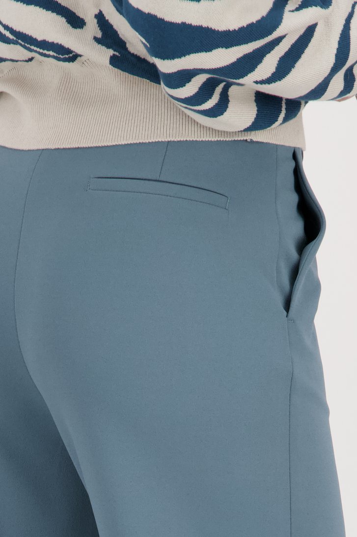 Pantalon large à taille haute gris-bleu de AC by Annelien Coorevits pour Femmes