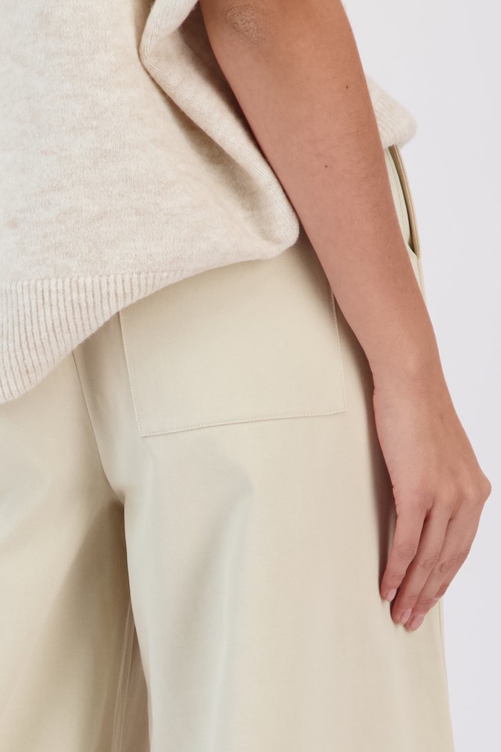 Détail de Pantalon large beige clair de Louise pour Femmes