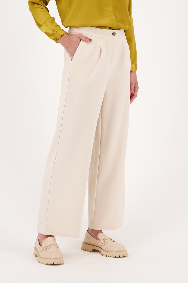 Pantalon large beige - straight fit