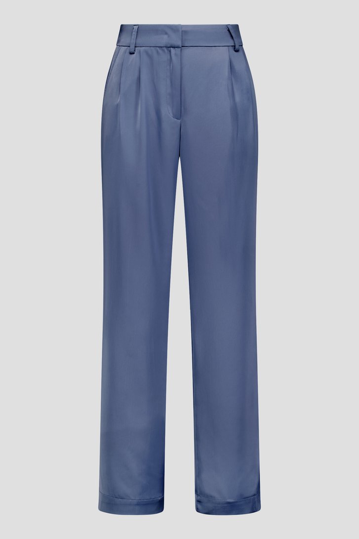Photo produit 1 de Pantalon large bleu à l'aspect satiné de Geisha pour Femmes