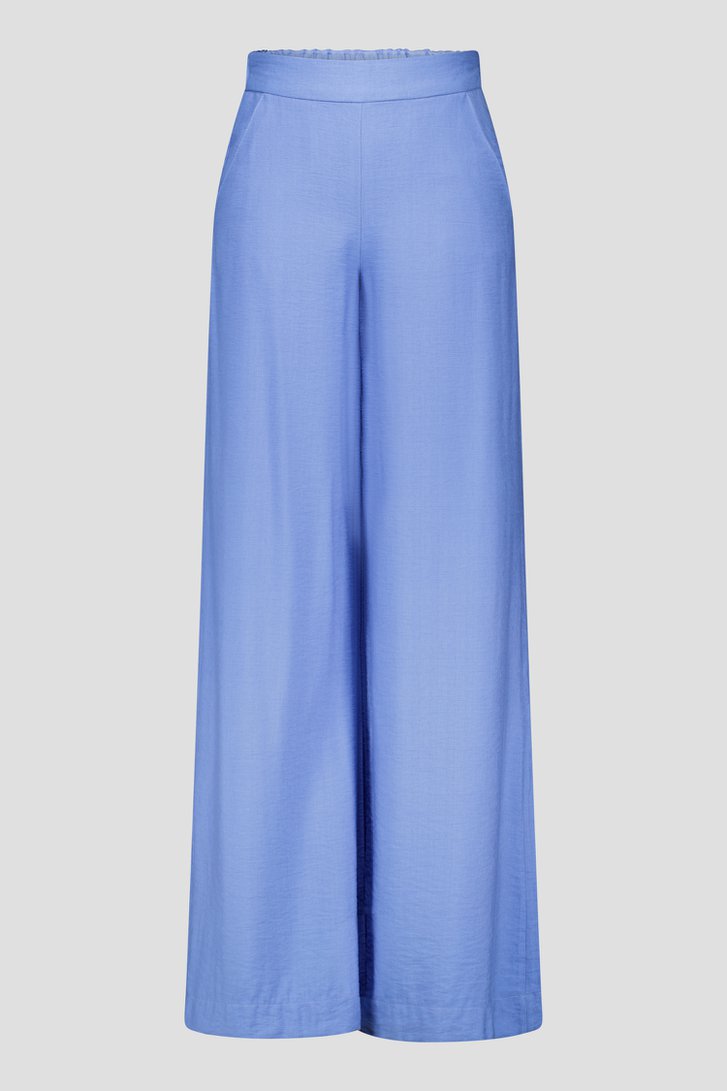 Pantalon large bleu clair avec taille élastique de AC by Annelien Coorevits pour Femmes