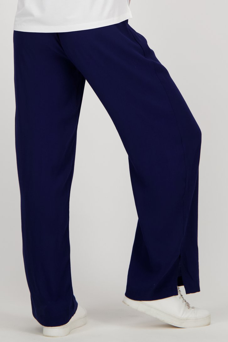 Pantalon large bleu foncé  de Opus pour Femmes