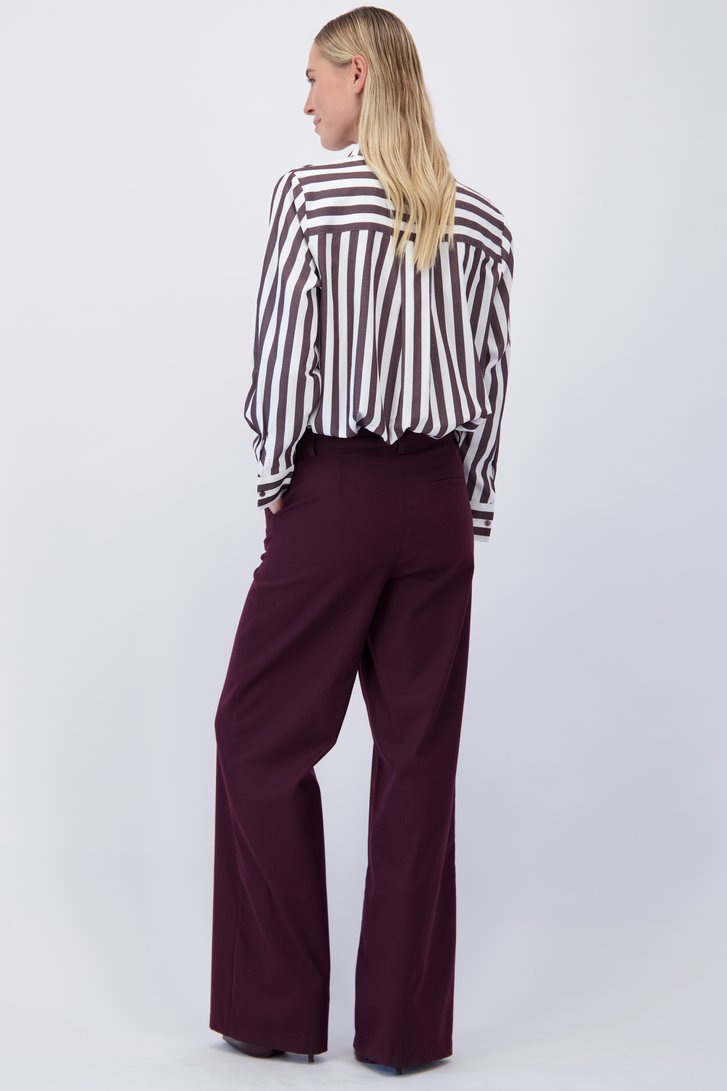 Le dos de Pantalon large bordeaux de Liberty Island pour Femmes