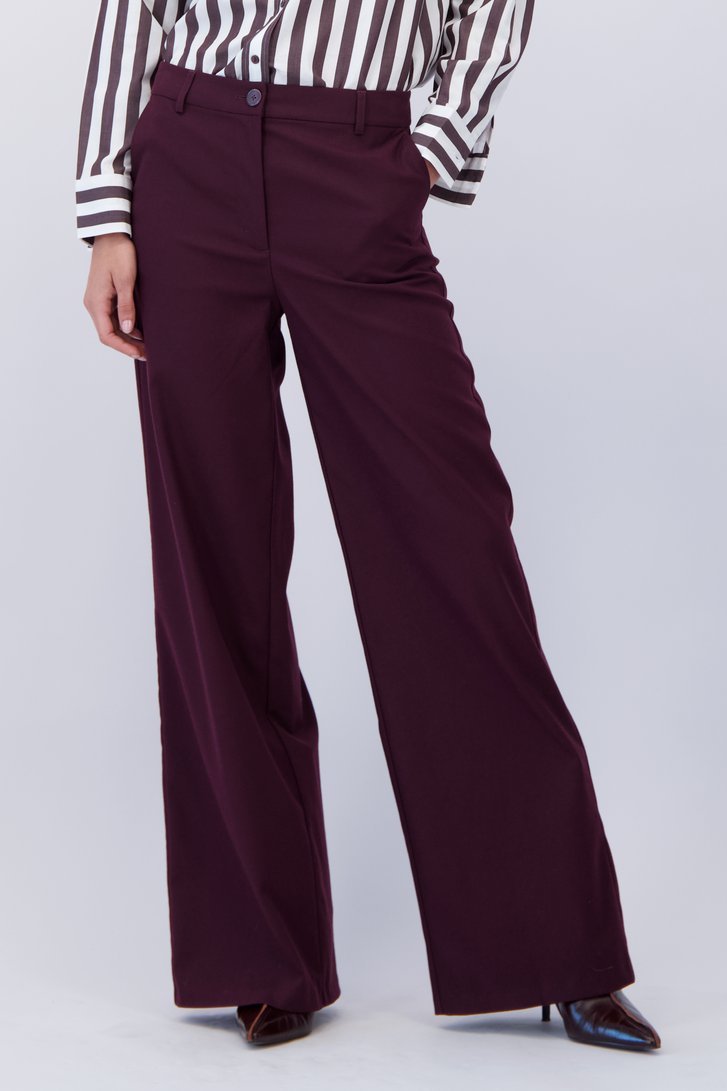 Détail de Pantalon large bordeaux de Liberty Island pour Femmes