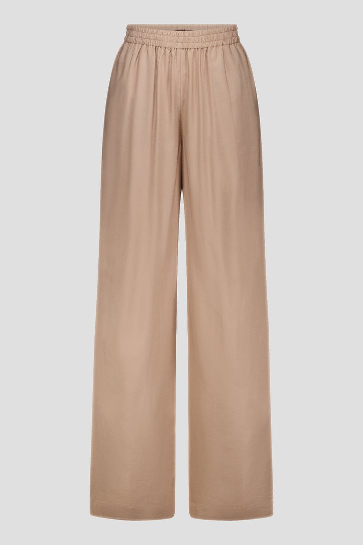 Pantalon large en lin beige  de Liberty Island pour Femmes