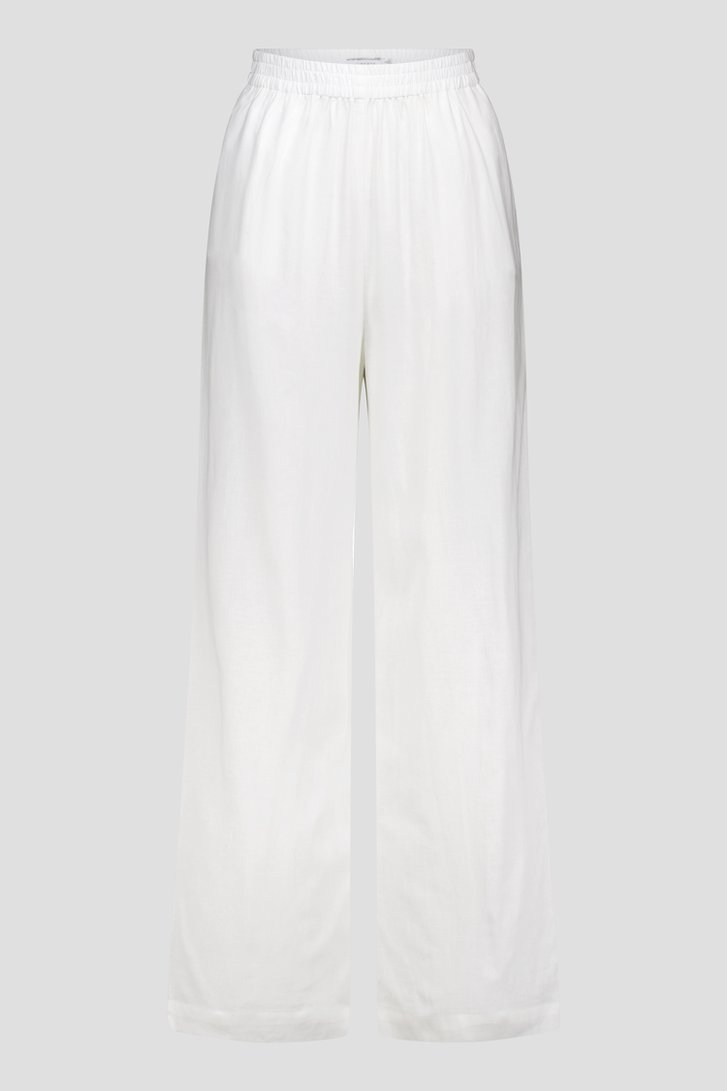 Pantalon large en lin blanc  de Liberty Island pour Femmes