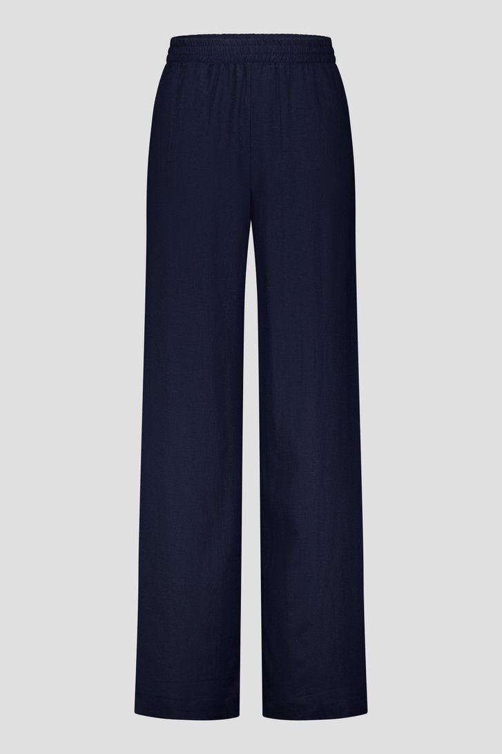 Photo produit 1 de Pantalon large en lin bleu marine de Liberty Island pour Femmes