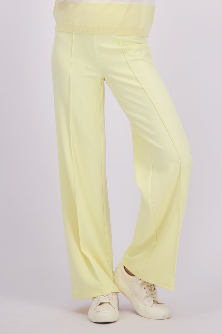 Le dos de Pantalon large jaune à taille élastique de Liberty Island pour Femmes