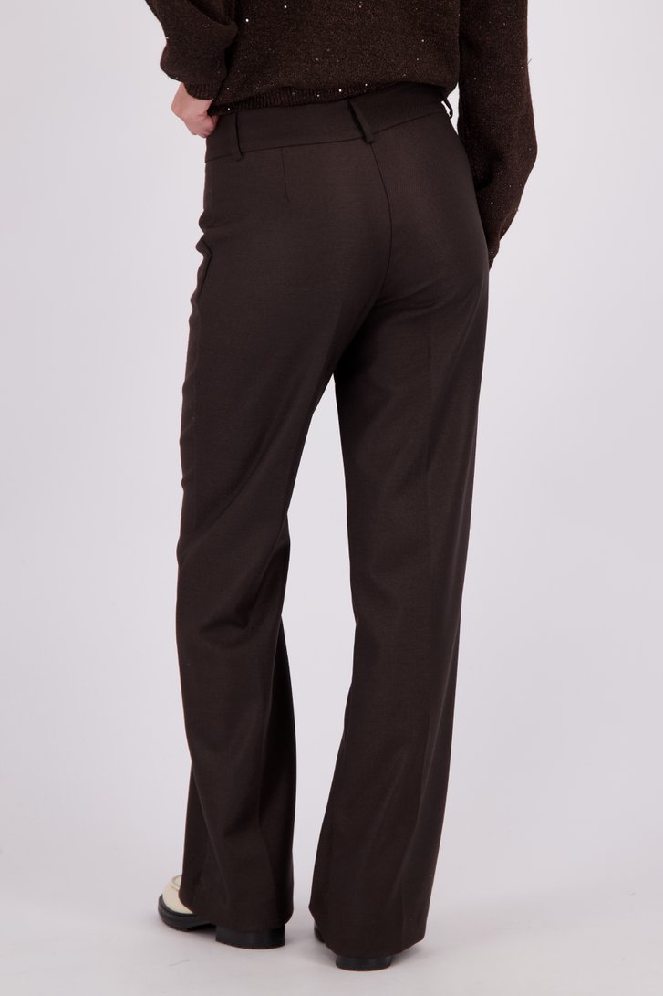 Le dos de Pantalon large marron de Geisha pour Femmes