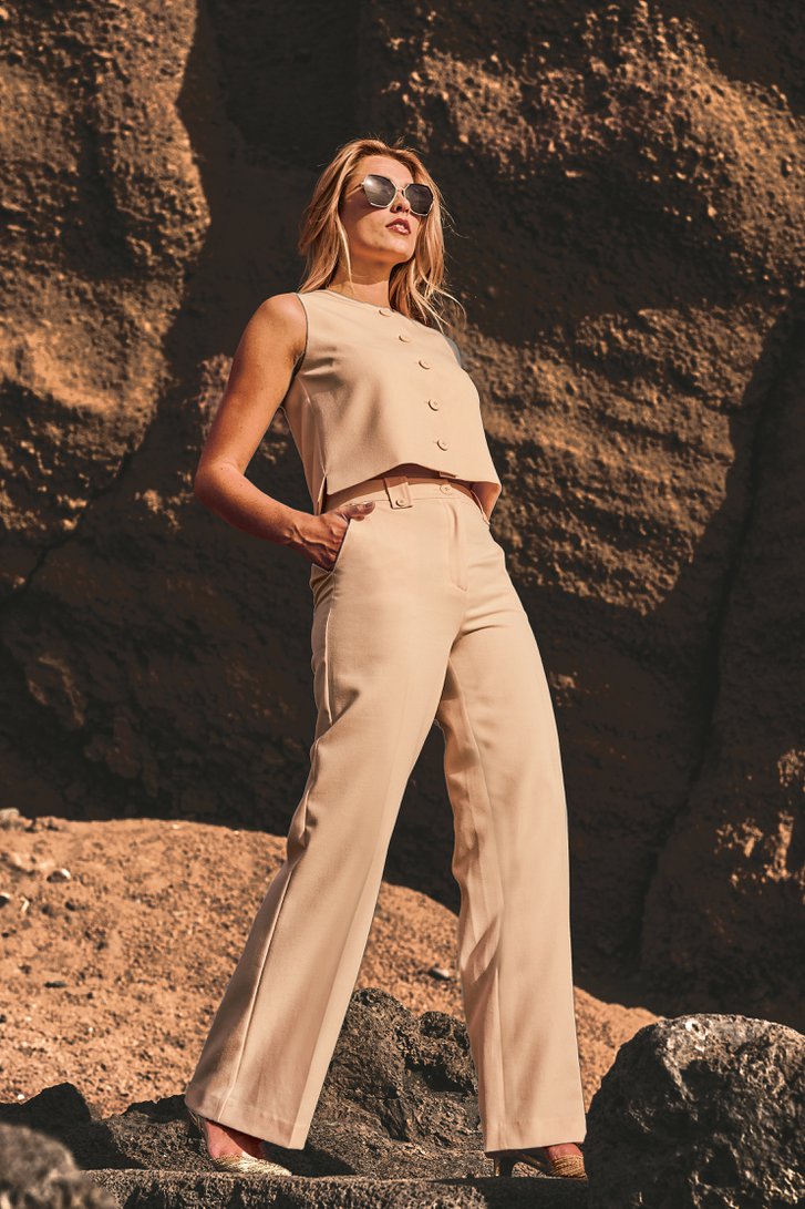 Pantalon large rose saumon de D'Auvry pour Femmes