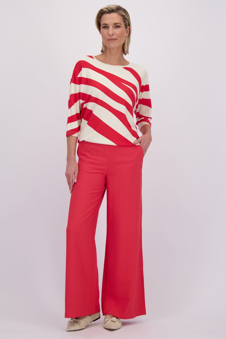 Photo supplémentaire 1 de Pantalon large rouge de Claude Arielle pour Femmes