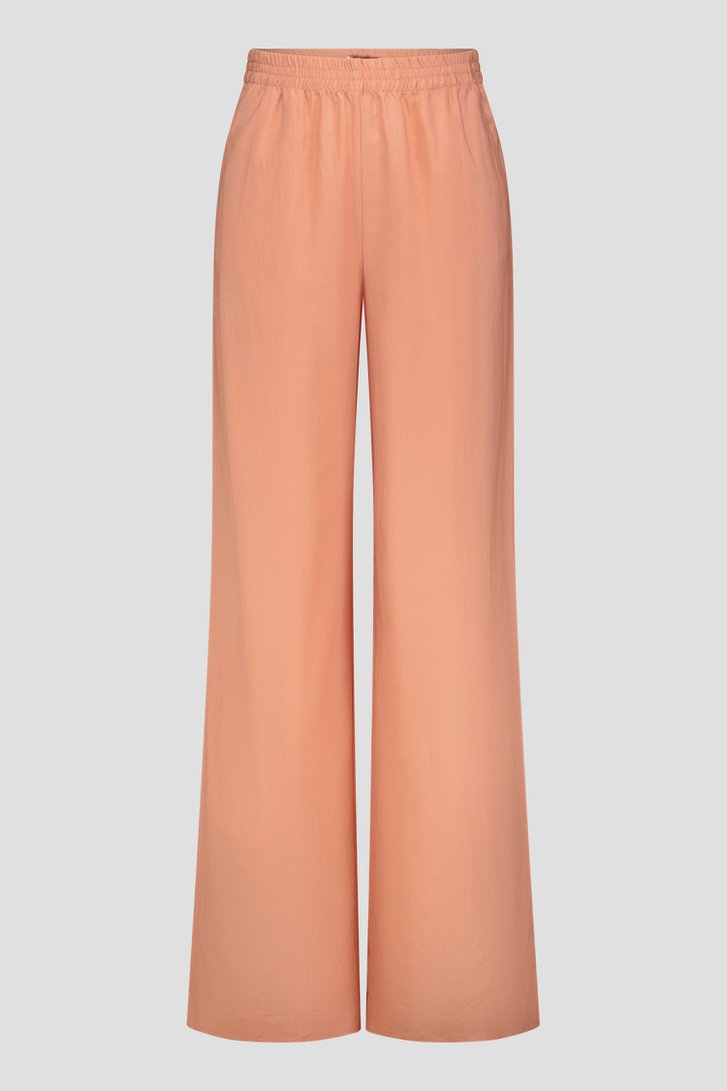 Photo produit 1 de Pantalon large saumon en lin de Liberty Island pour Femmes