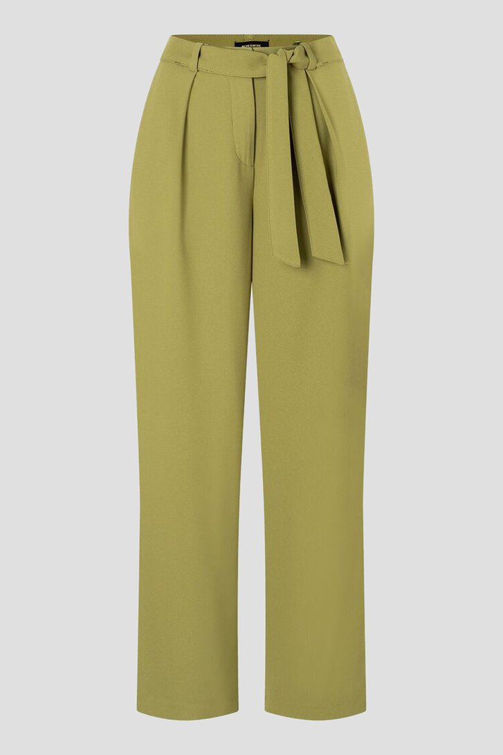Pantalon large vert olive avec ceinture à nœud de More & More pour Femmes