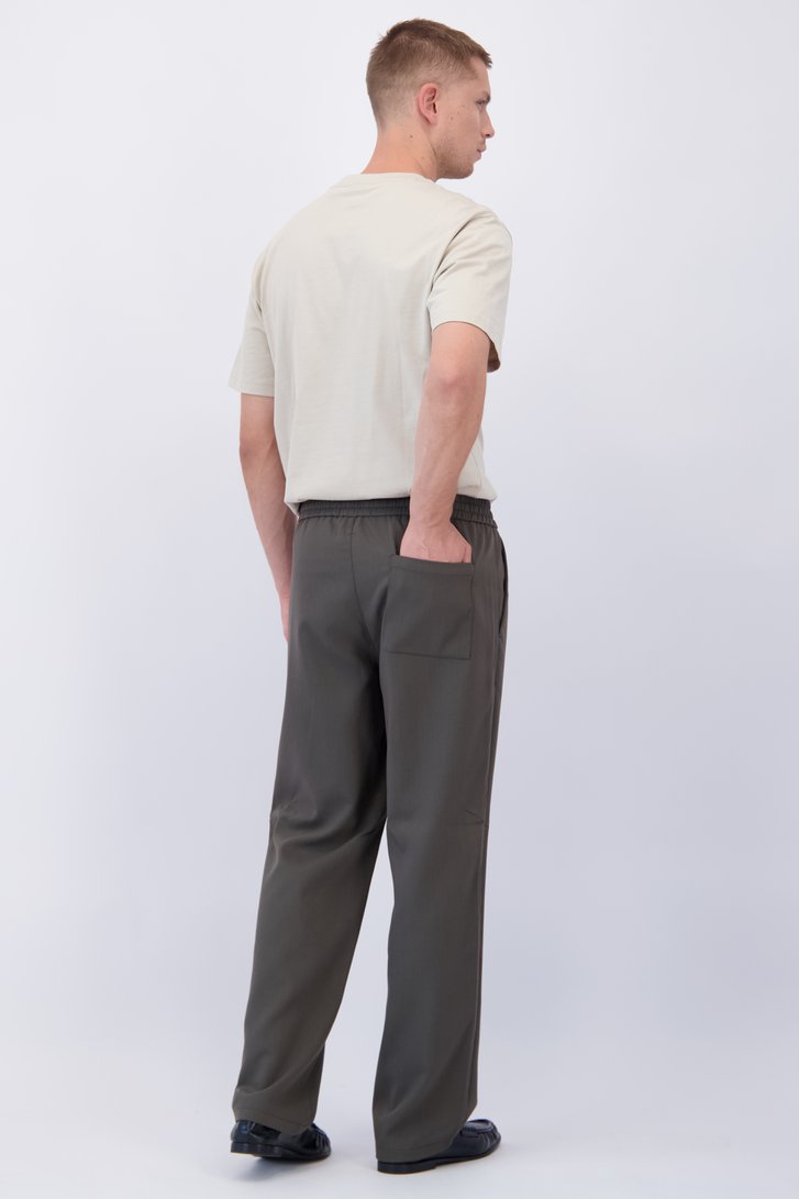 Le dos de Pantalon loose fit gris foncé à taille élastiquée de Only & Sons pour Hommes