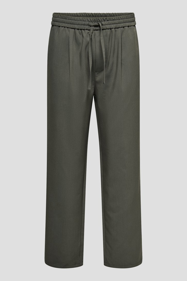 Photo produit 1 de Pantalon loose fit gris foncé à taille élastiquée de Only & Sons pour Hommes