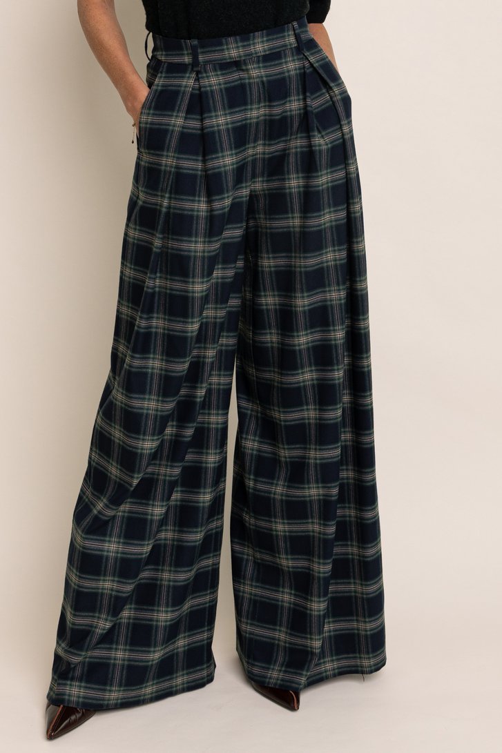 Détail de Pantalon multicolore à plis et jambes larges de AC by Annelien Coorevits pour Femmes