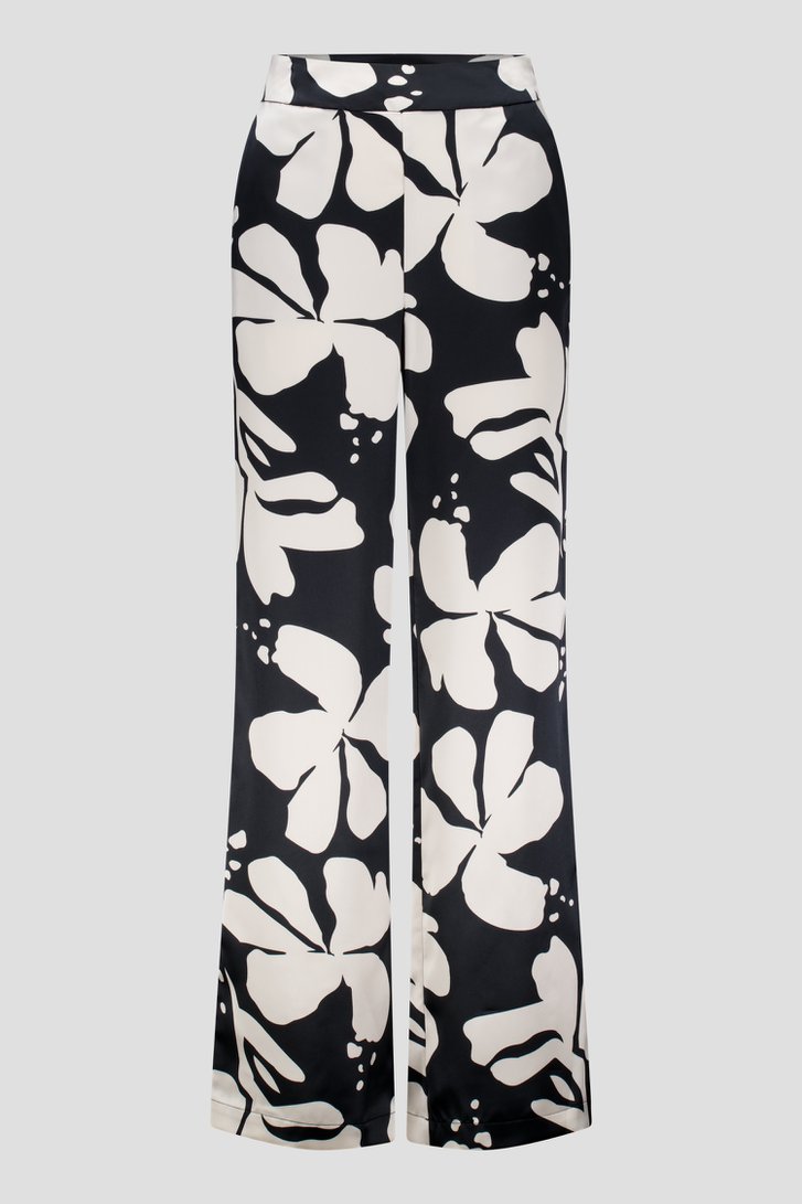Pantalon noir avec aspect soie de D'Auvry pour Femmes