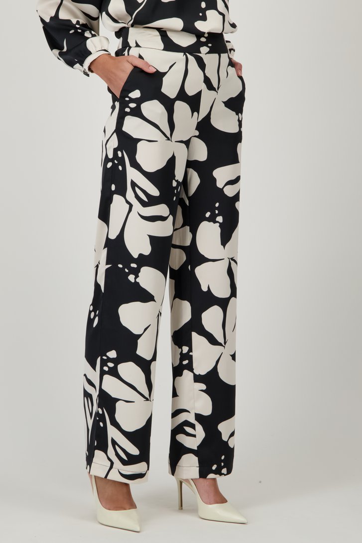 Pantalon noir avec aspect soie de D'Auvry pour Femmes