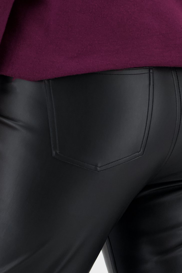 Pantalon noir en simili-cuir de Fransa pour Femmes