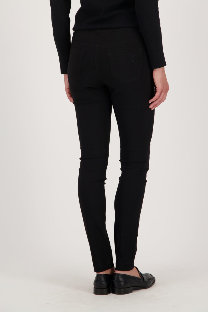Le dos de Pantalon noir en stretch de Claude Arielle pour Femmes
