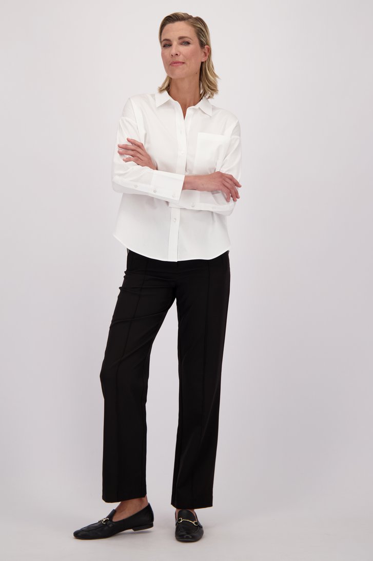 Le devant de Pantalon noir - Straight fit de Claude Arielle pour Femmes